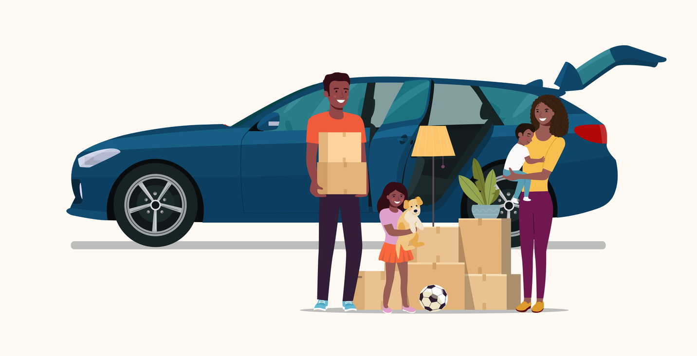 Family moving after employment relocation